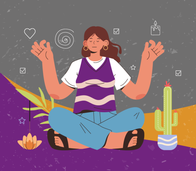 Acalmando a mente ansiosa com a meditação.